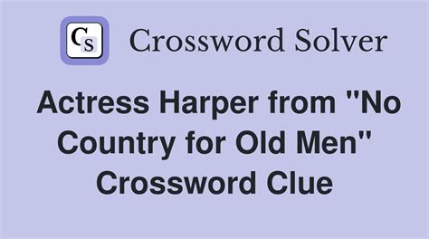 actress harper crossword clue 4 letters